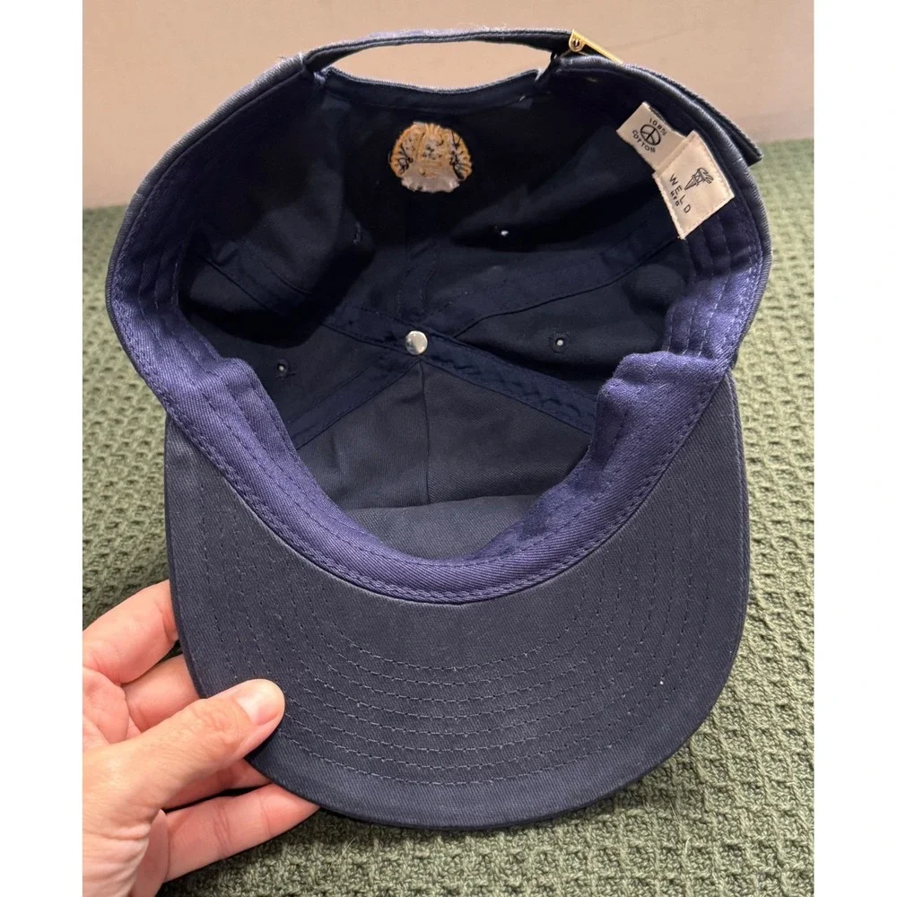 Siete Foods Weld Mfg Navy Blue Cotton Embroidered Strapback Hat Baseball Cap